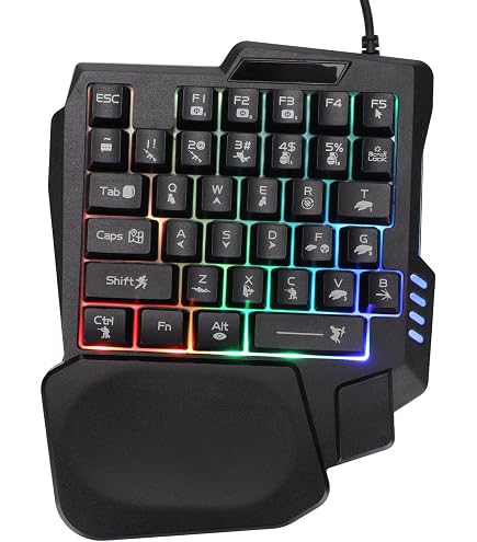 Amazon.com: Wired Gaming Keyboard, One-Handed RGB Mechanical