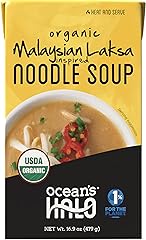 Ocean's Halo Organic Coconut Curry Noodle Soup, USDA Certified Organic, Vegetarian, Shelf-Stable, 16.9 oz (Malaysian Laksa)