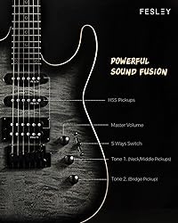 Fesley Electric Guitar, Full Size Solid Body