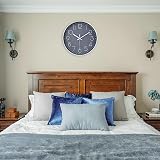 jomparis Silent Quartz Sweep Round Wall Clock 12 in Grey Modern Decor view 4
