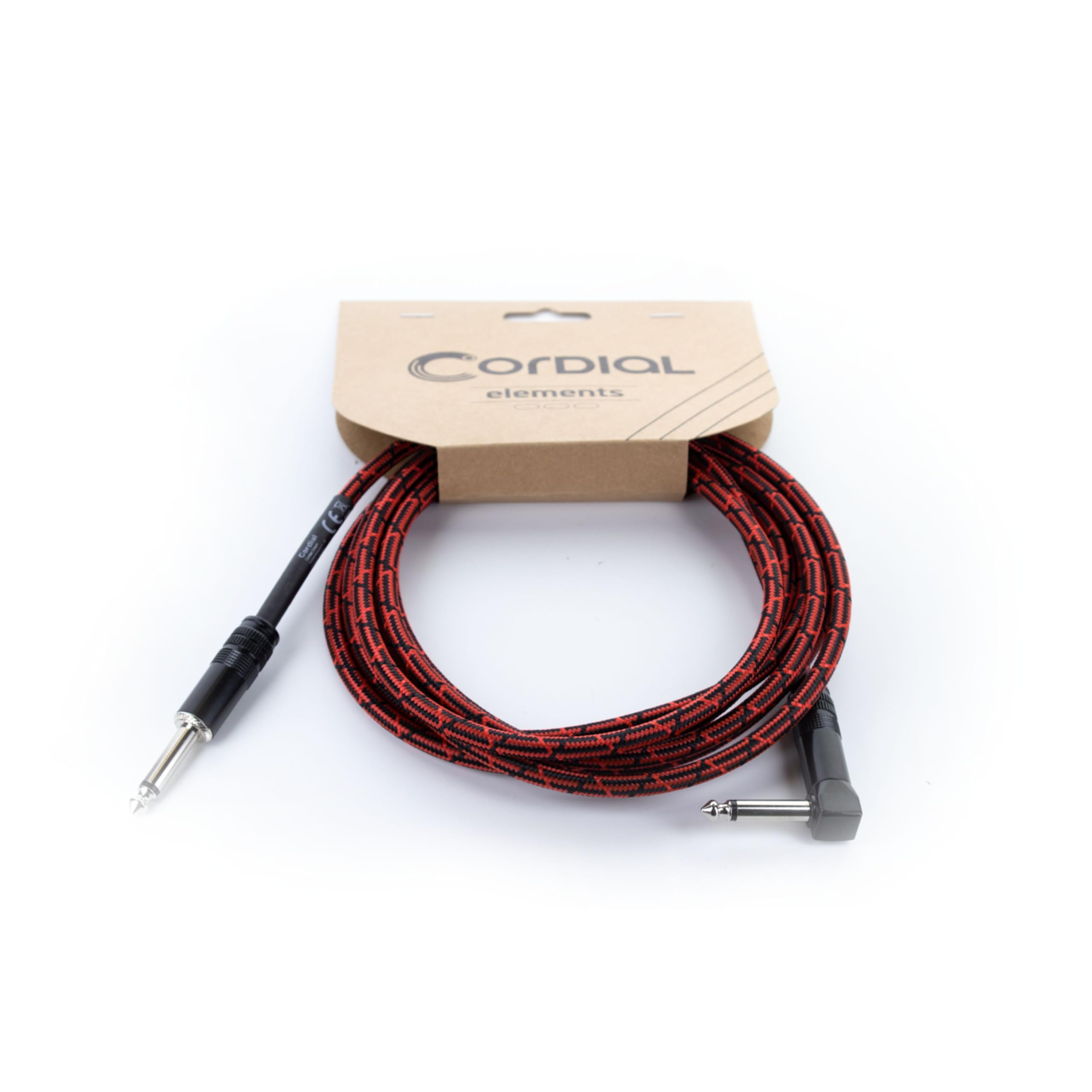 Cordial 3m Red Tweed Guitar Jack Cable