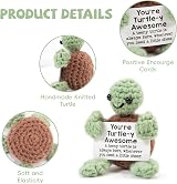Bafiwu Funny Gifts Positive Crochet Turtle Handmade Decor view 3