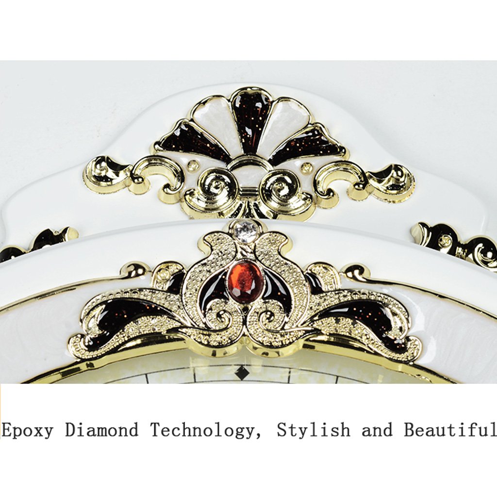 超目玉 ヨーロッパの木製のドリップエンクリスタルダイヤモンドクロック ラウンド片面壁掛けベッドルームの研究用クロック 銅で覆われた金属のハンズオンクロック 木製フレームミュートホテルカフェブラックウォールクロック サイズ 23cm B07fq6pp3623cm