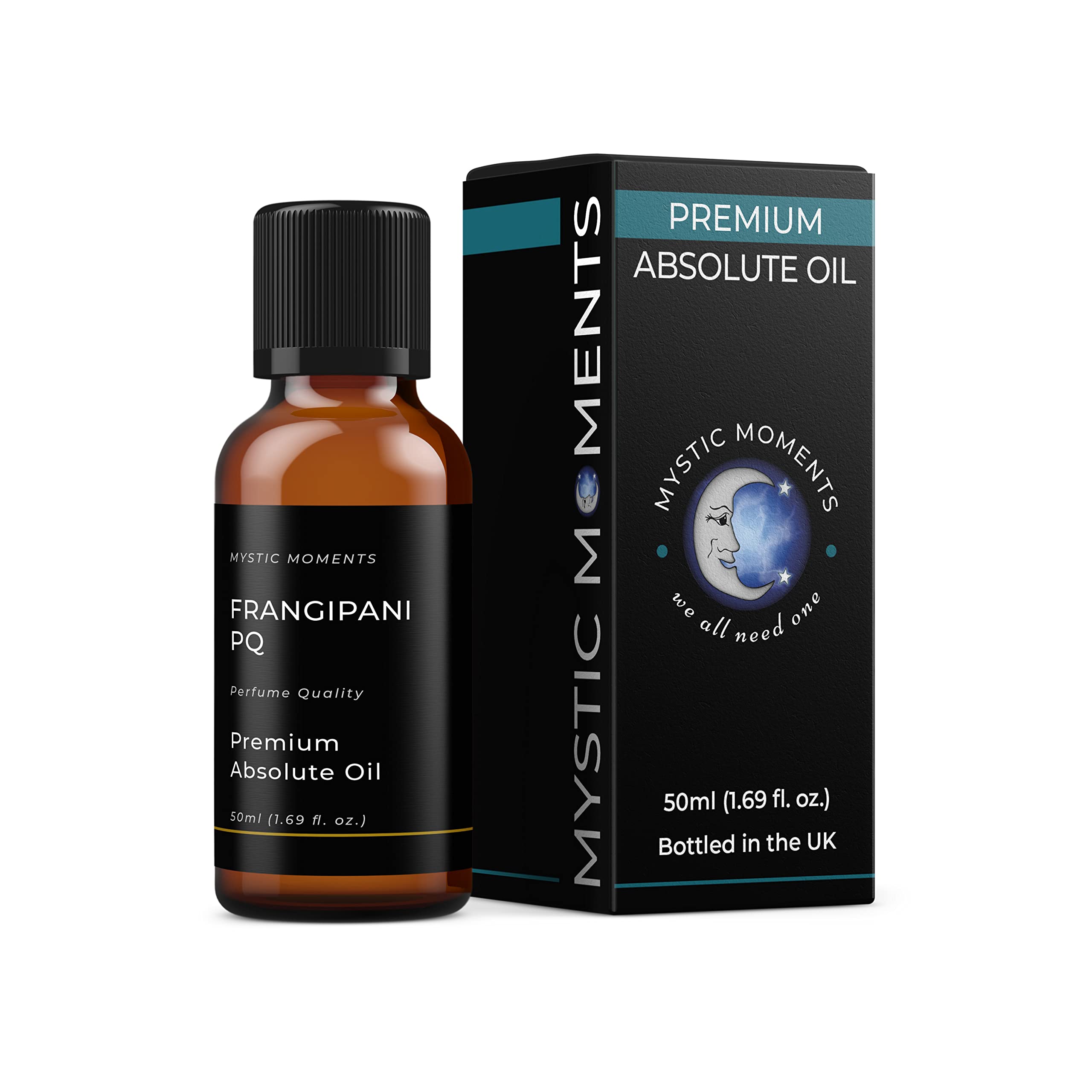 Mystic Moments | Frangipani PQ Absolute Oil 50ml | Perfume Quality | Euphoric Floral Aroma | Solvent Extracted | Calming & Uplifting | Musky Sweet Scent | Ideal for Perfumery & Aromatherapy