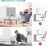 BONTEC Adjustable Monitor Stand Ergonomic Riser 3 Height Levels 100/120/140mm view 8