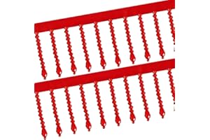 uxcell 1 Yard Crystal Beaded Ribbon Fringe Trim, 2.4" Crystal Fringe Tassel Rhinestone Bead Trim Tassel for Curtain Lamp Shad