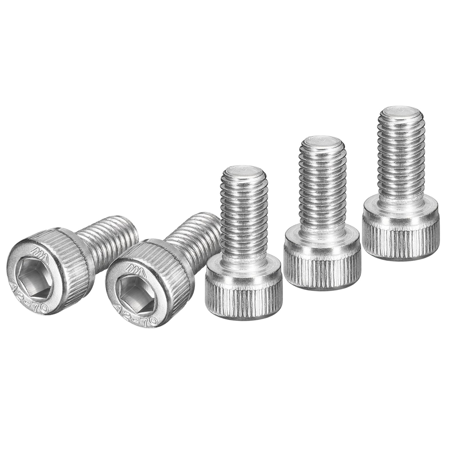 DTGN M8x16mm Socket Head Cap Screws Bolts, 10Pcs 304 Stainless Steel 18-8, Metric Machine Hex Socket Screw, Hex Drive, Bright Finish, UNC Coarse Thread Fully Threaded — image 1