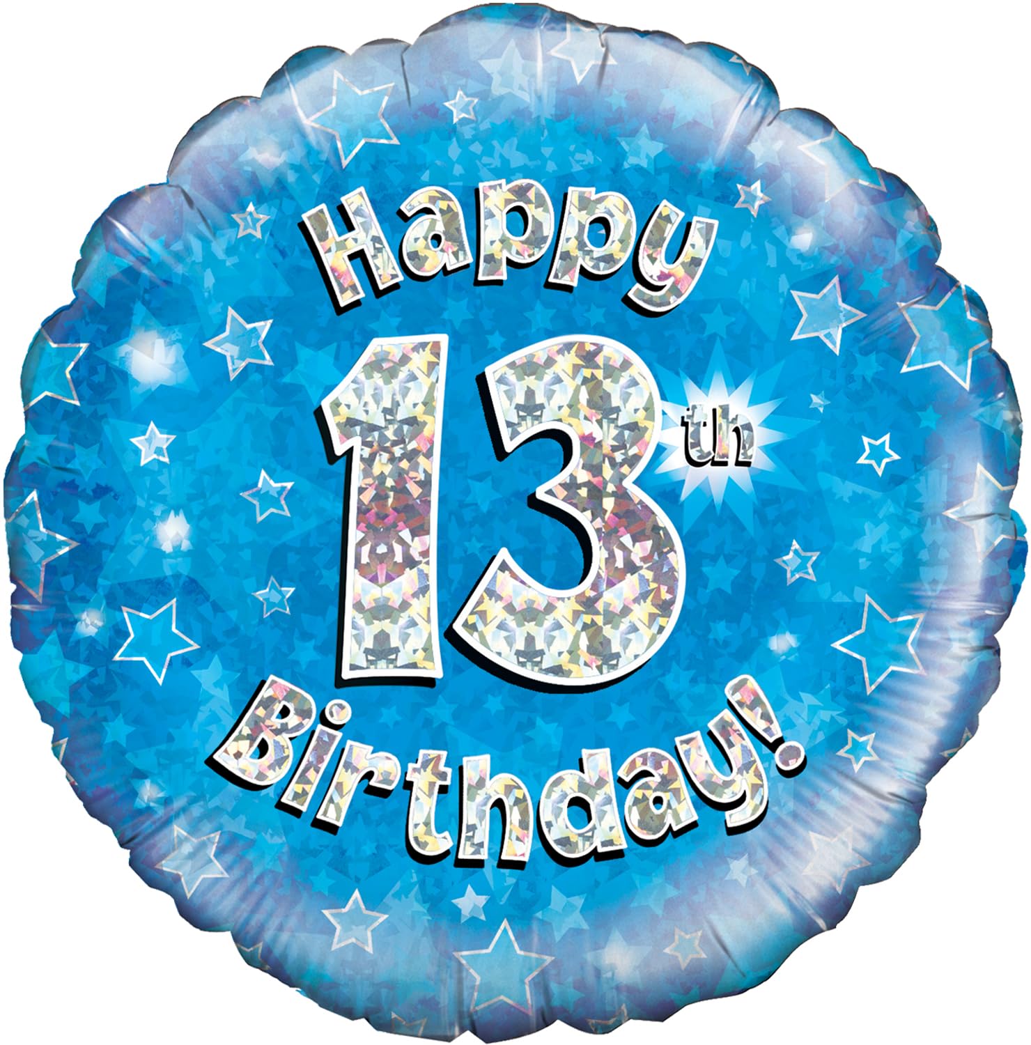 Oaktree 18" Happy 13th Birthday Blue Holographic