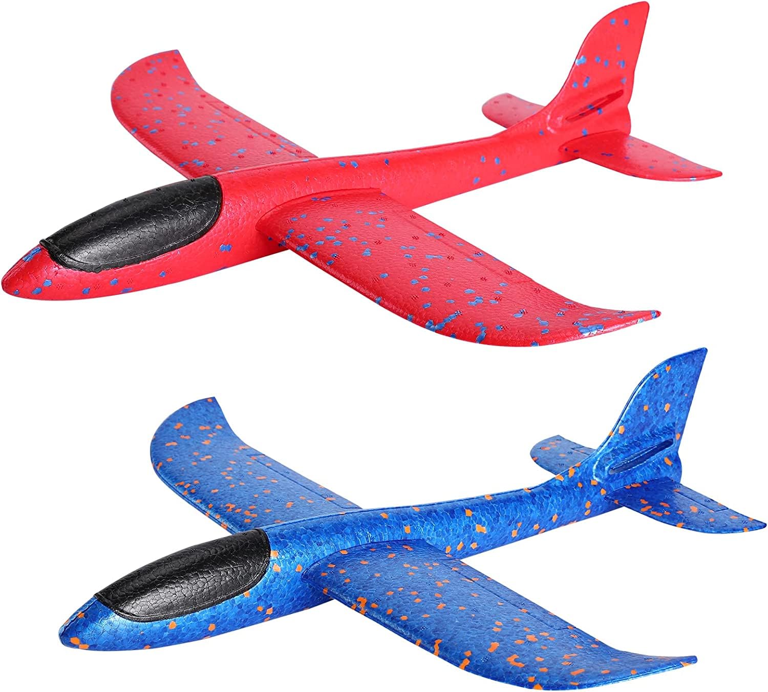 Tuko Foam Airplane Toys 32cm/2 Pack, Outdoor Flying Toys for 3+ Boys and Girls Toy Gift