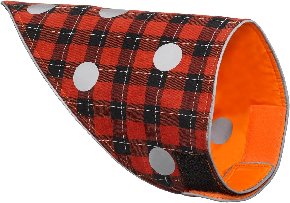 SPOT THE DOG! Easy Fastening Dog Bandana, High Visibility, Reflective,
