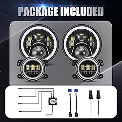 SUPAREE Round RGB 7 Inch LED Headlight Fog Lights