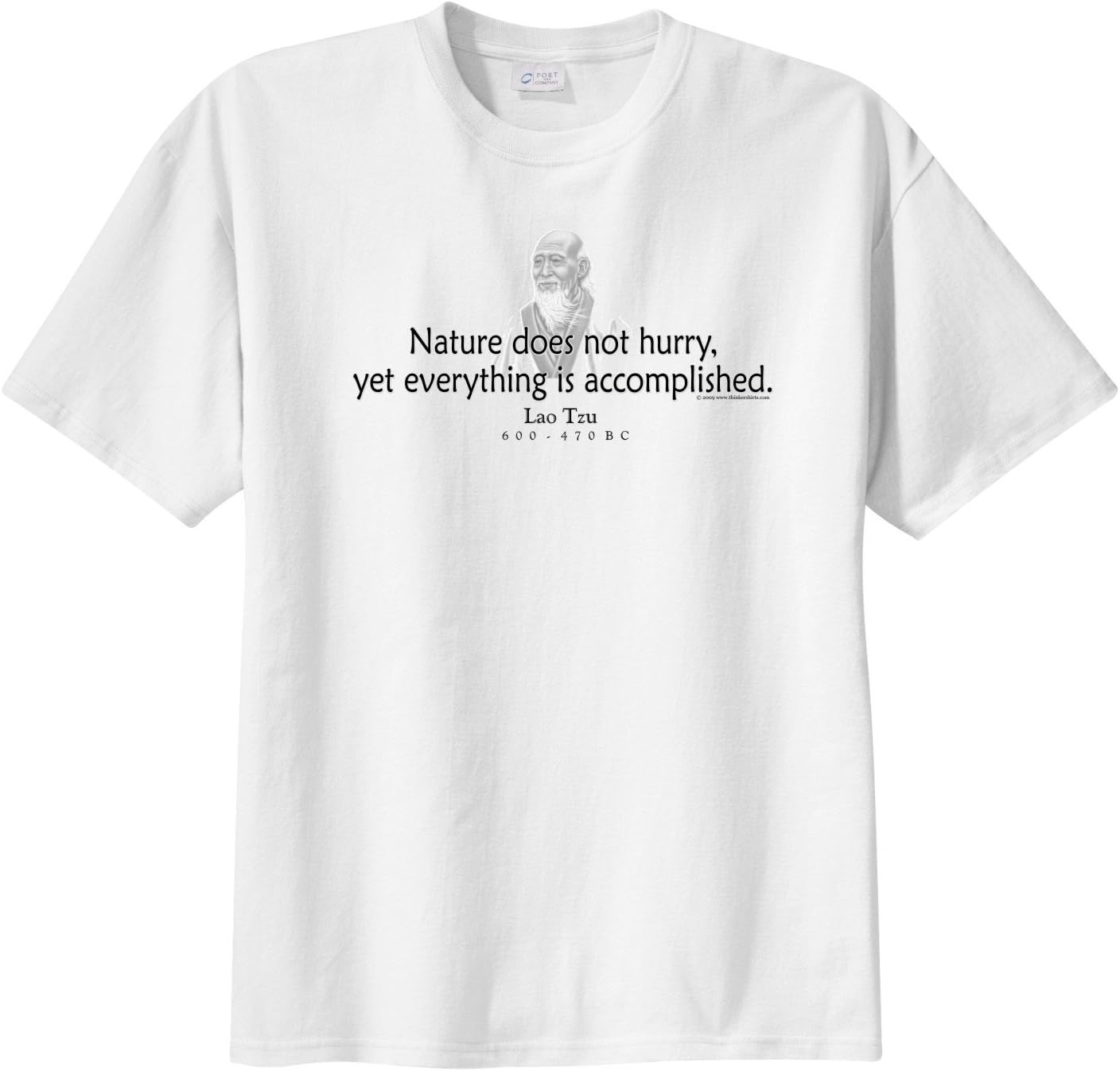 ThinkerShirts Lao Tzu Quote - Nature Does not Hurry Men's Short Sleeve T-Shirt
