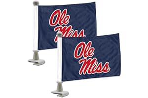 FANMATS 61916 Ole Miss Rebels Ambassador Car Flags - 2 Pack Mini Auto Flags, 4in X 6in, Perfect for Hood or Trunk