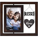 InnoBeta Mema Gifts, Grandma Gifts from Grandchildren, Blessed Mema Photo Frame, Mother's Day, Christmas, Birthday, Rotating 6R Picture Frame