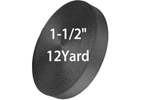 ADALT LION Nylon Webbing 5/8" 3/4" 1" 1-1/4" 1-1/2" 2" Wide, Heavyweight Webbing Strap 1 Inch 12 Yard, Nylon Straps for Indoor or Outdoor DIY Gear Repair, Pet Collars, Crafts