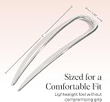 Kitsch French Hair Pins for Women Silver 1pc Durable Metal Updo Pin view 5