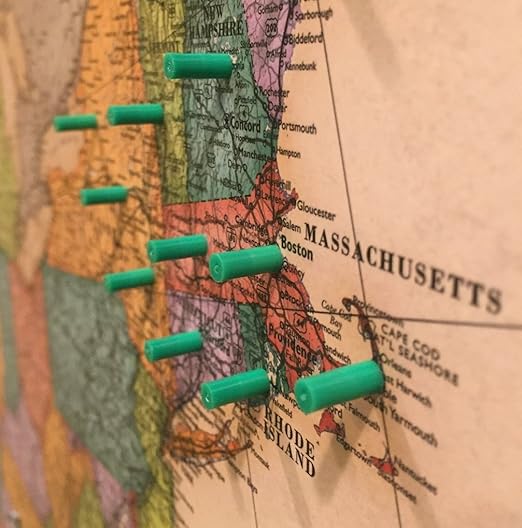 Amazon.com : Map Magnets - 40 Magnetic Push Pins in Green - Tiny 