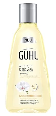 Guhl Blond Faszination Shampoo - 2er Pack (2x 250 ml) - mit weißer Orchidee - Glanz für ein natürliches oder coloriertes Blon
