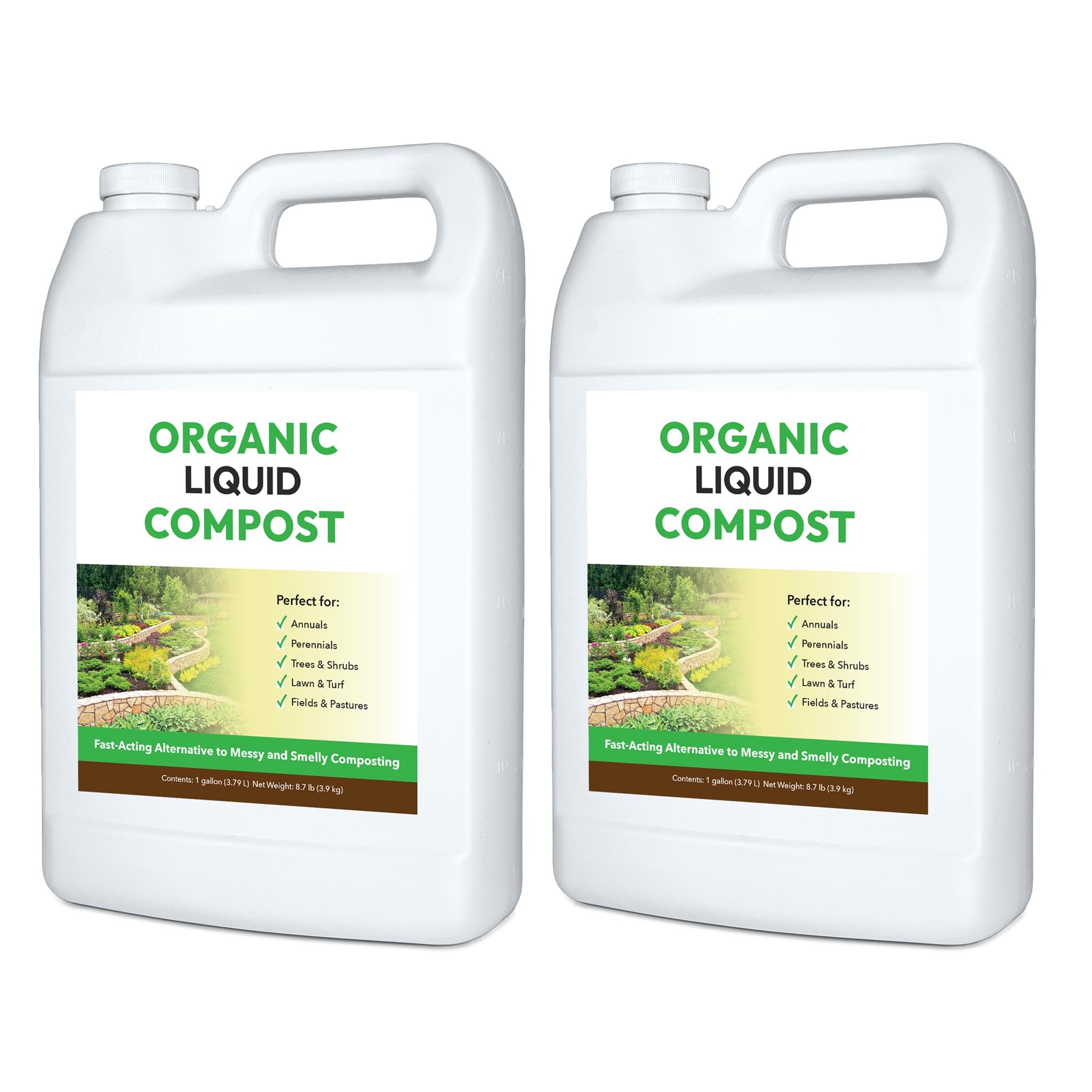 Photo 1 of FOOP Organic Liquid Compost: Fast-Acting Alternative to Messy and Smelly Composting | Compost Tea Concentrate Perfect for Brewing Compost Teas (1 Gallon, 2 Pack, Treats Up to 40,000 Sq.Feet)