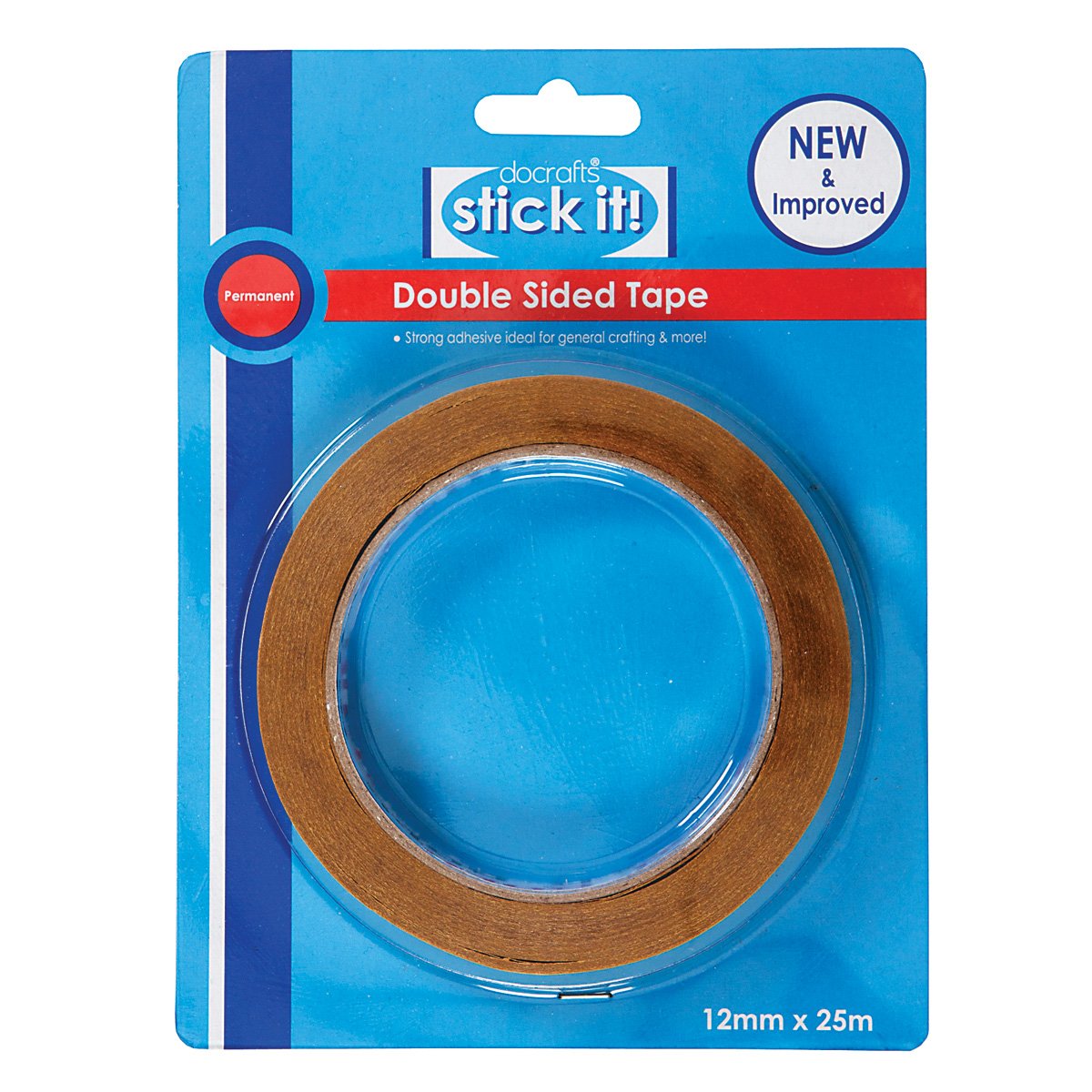 Stick it 25 x 12 mm Double Sided Tape, Brown