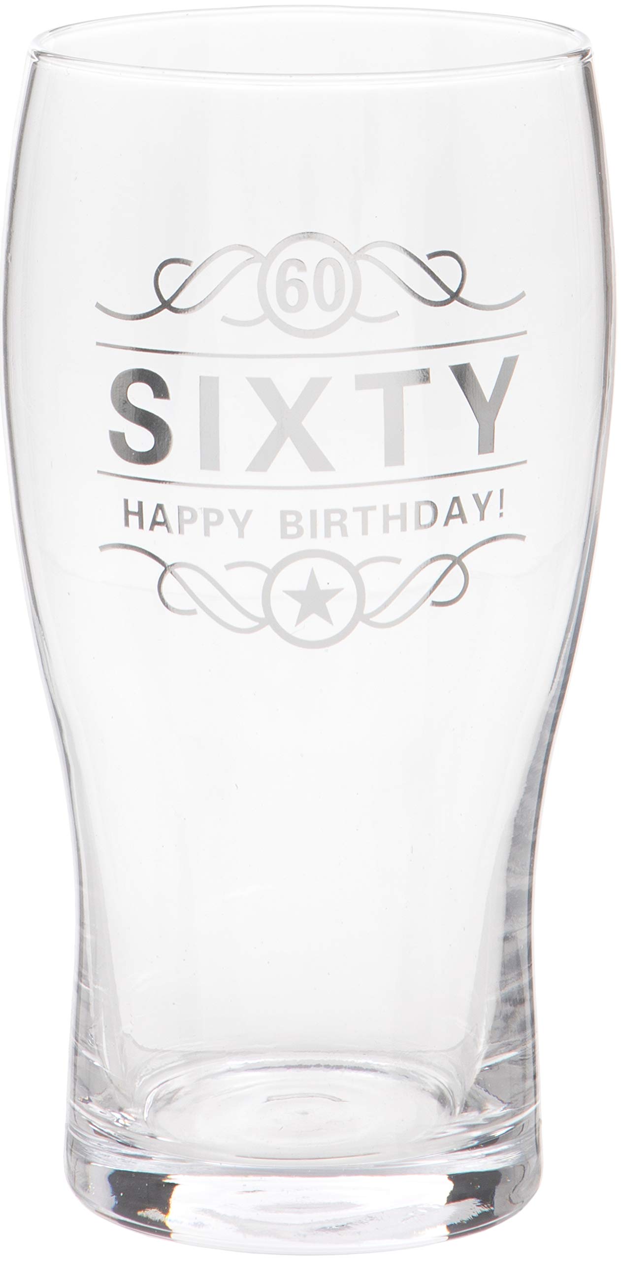 Maturi 60th Birthday Beer Pint Glass - 570ml / 1 Pint
