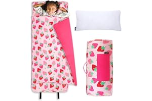Wildkin Kids Original Nap Mat – Cozy Kids Sleep Mat with Pillow, ideal for School & Travel