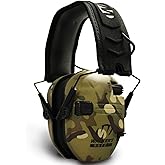 Walker's Razor Slim Ultra Low Profile Compact Design Adjustable Range Shooting Hunting Hearing Protection Electronic Earmuffs