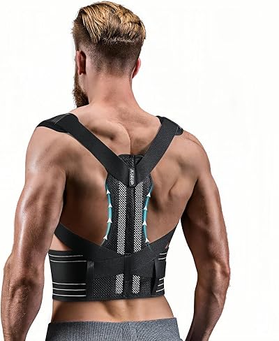 Aollop Posture Corrector for Men and Women Adjustable Back Brace 35-47 in