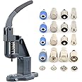 Snap Fastener Button Machine with Dies - Hand Press Machine for Metal Snap Fasteners Setting Tools