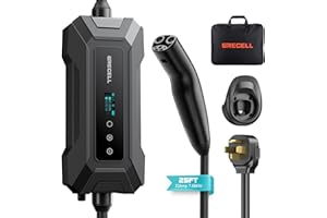 GRECELL Level 2 EV Charger for Tesla, Portable/Mobile NACS Charger (32Amp, 240V, 7.68kW, NEMA 14-50 Plug), ETL Certified Electric Vehicle Charging Station with 25ft Cable Compatible with Tesla Model X/Y/3/S