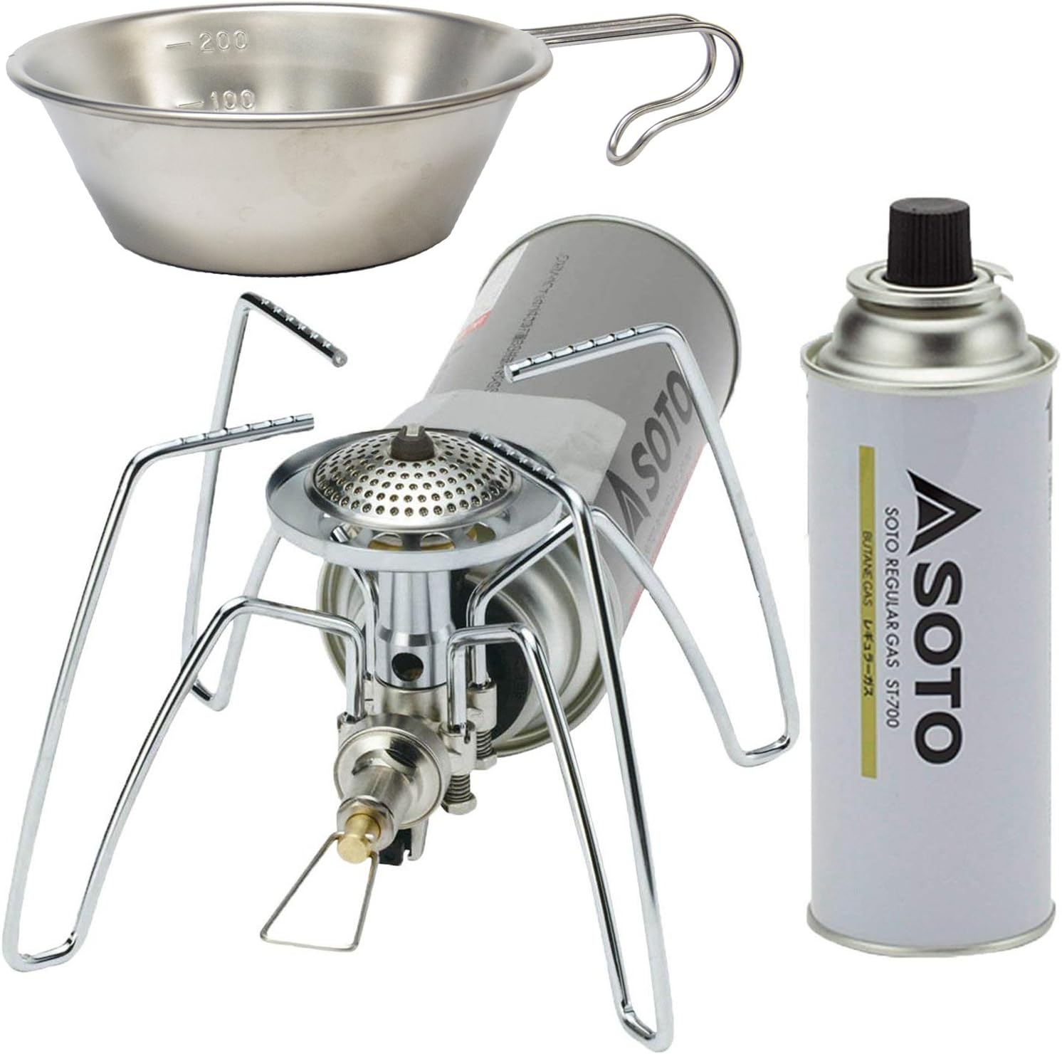 ソト Soto レギュレーターストーブ ガスボンベ1本 シェラカップ付き スタートセット St 310 St 700 St Sc ソト Soto シングルバーナー Amazon