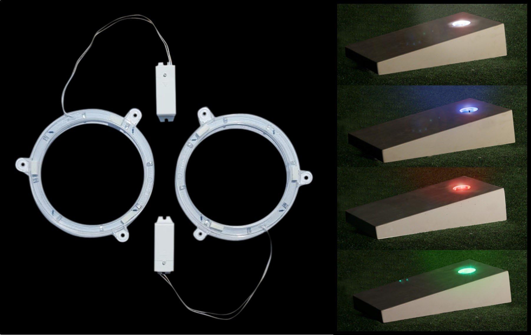 Cornhole Night LED Lights (Set of 2) - Not The 4-Prong Imitation Version - Pick from Four Color Options
