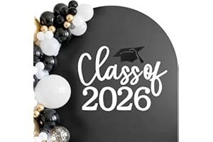 Class of 2026 Graduation Sign, Felt Congrats Grad Sign with Graduation Cap & Glue Cutout Decal Supplies for Balloon Arch Grad