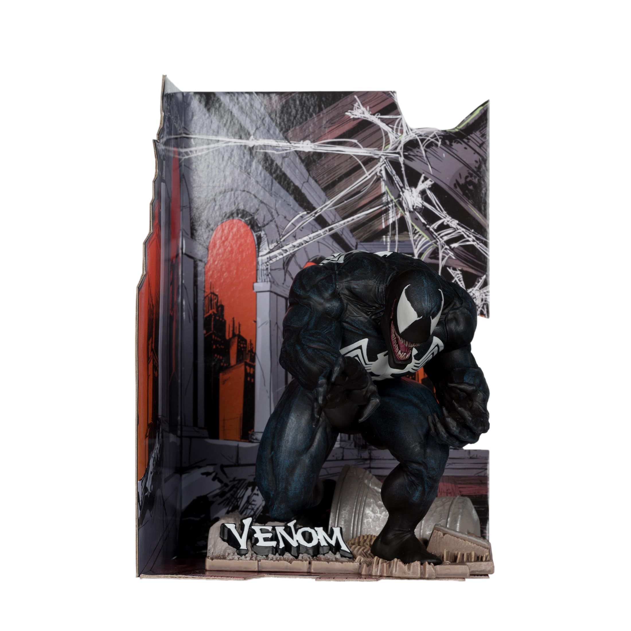 McFarlane Marvel Venom 1:10th Scale Collectible with Scene (The Amazing Spider-Man #316) Toys