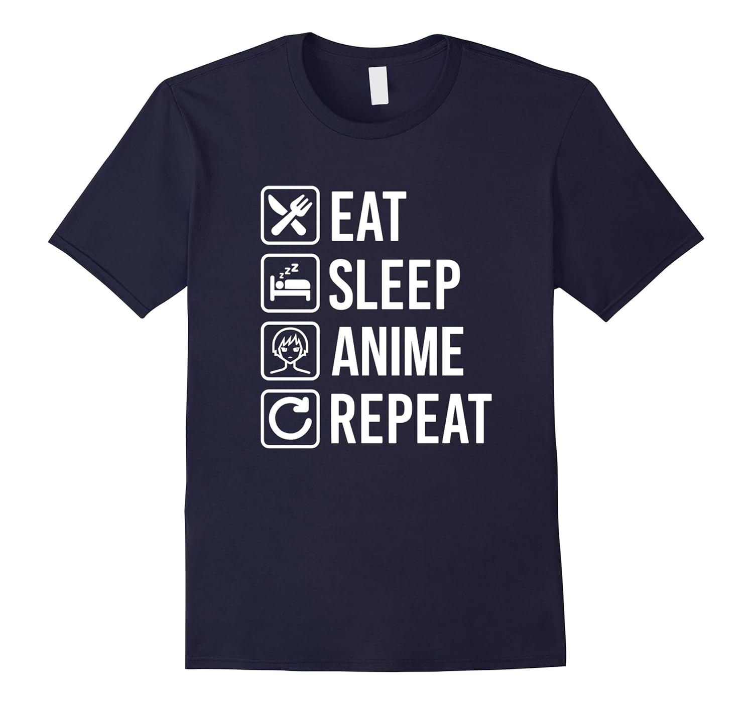 Anime Eat Sleep Repeat T-Shirt-ANZ