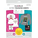 Amazon.com: HeatnBond EZ Print Transfer Sheet for Light Fabrics, 5 ...