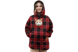 Dog Carrier Hoodie with Pet Cat Pouch Hoodie Zipper Kangaroo Pocket Fleece Warm Animal Holder Hoodies Comfort Outdoor Walking
