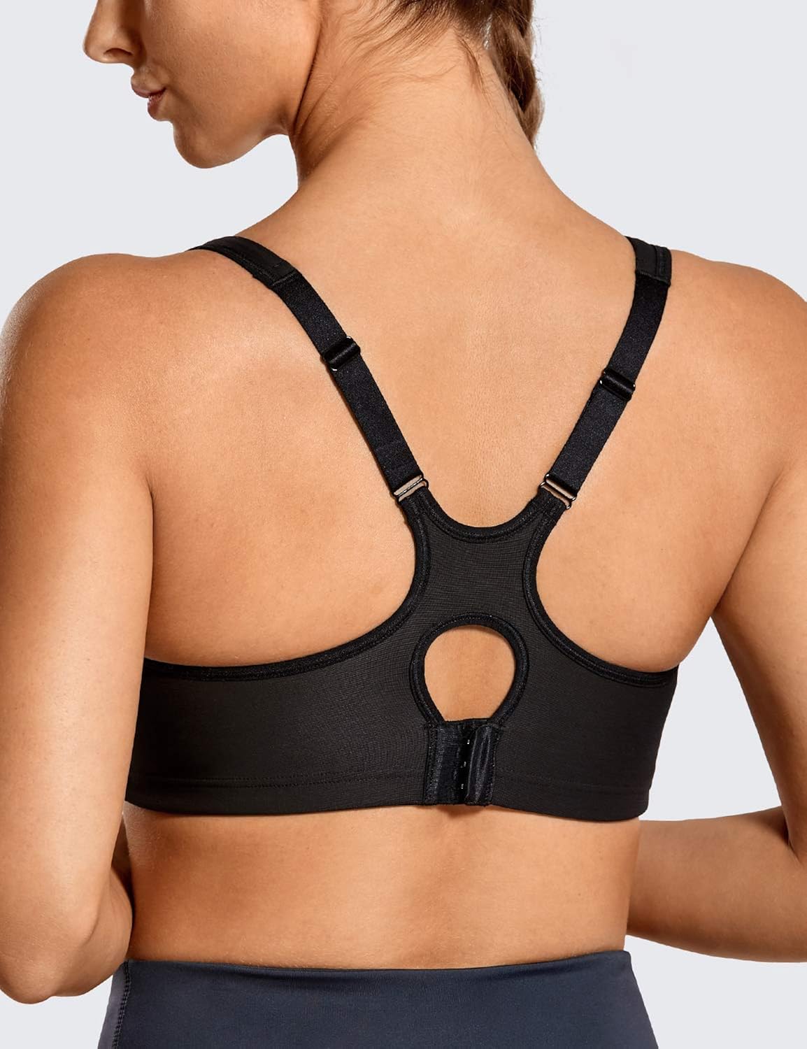 SYROKAN Women's High Impact Workout Running Powerback Support Underwire Sports Bra at  Women’s Clothing store