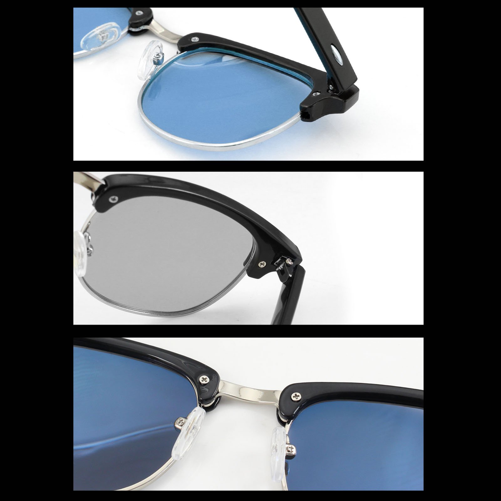 LIVHO G|Semi Rimless Polarized Sunglasses Women Men Retro Brand Sunglasses Goggles UV400