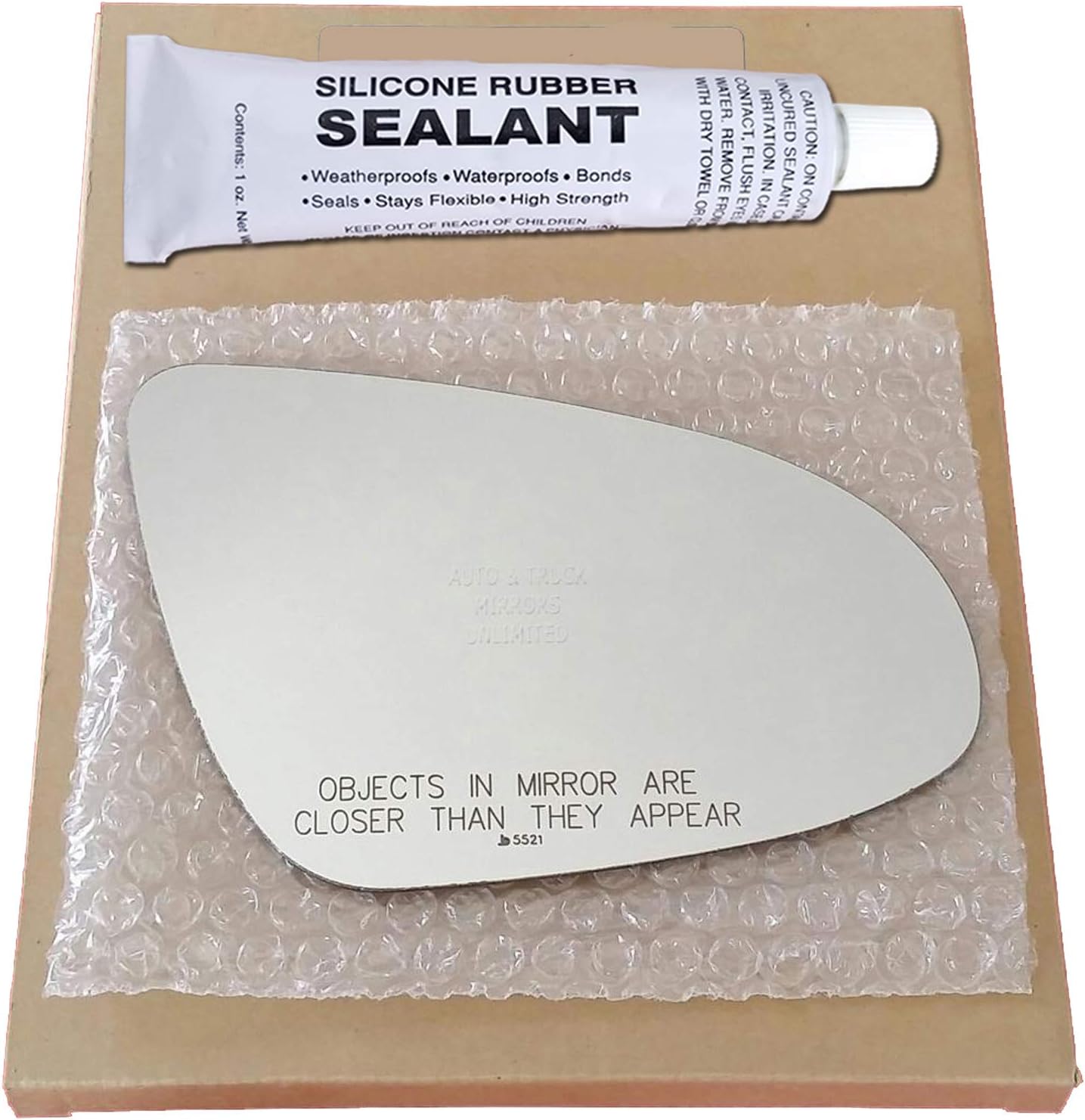 Mirror Glass Replacement + Silicone Adhesive for 2013-2018 Toyota Avalon Passenger Side