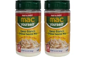 Mac Yourself Queso Blanco Cheese Sauce Mix, 9.3 oz (264g) | For Soups, Nachos, Dips & More | Makes 28 Mac & Cheese Servings | Fast, Easy & Delicious [Pack of 2]
