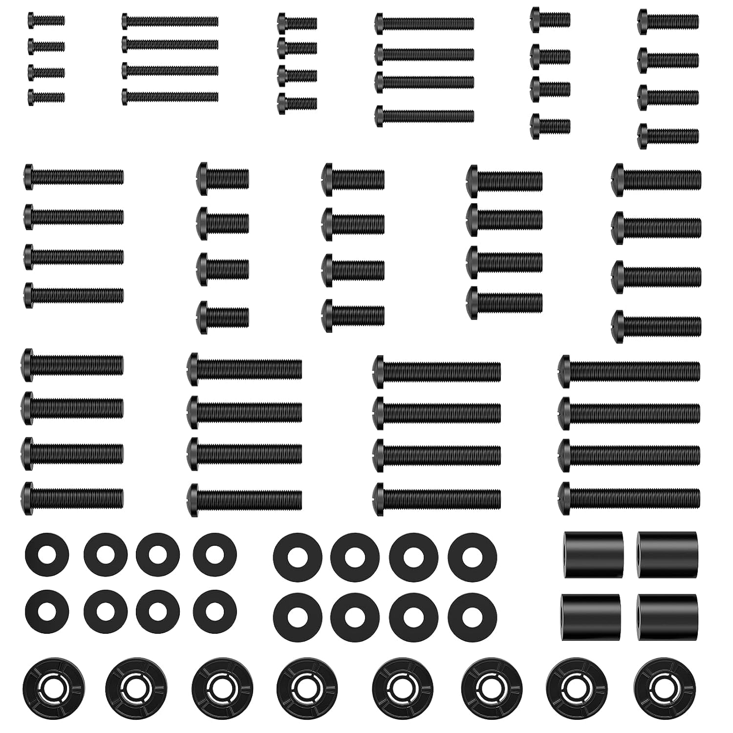 HOME VISION TV Mount Screws - Complete with M4, M5, M6, and M8 TV Mounting Hardware Kit Set, Washers, and Spacers Included Fit Most TVs up to 100 inch