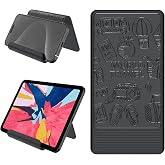Huogantom Airplane Phone Holder, Foldable Flexible Silicone Phone Stand | Tablet Mount for Flying, Home Office, Desk and Bedroom, Compatible with iPhone, Smartphones for Hands-Free Viewing, Black