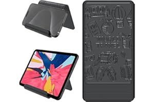 Huogantom Airplane Phone Holder Mount, Travel Essentials Flexible Phone Holder, Airplane Tablet Holder for Flying, Desk, Compatible with iPhone, Smartphone, Tablet (Black Silk Screen)