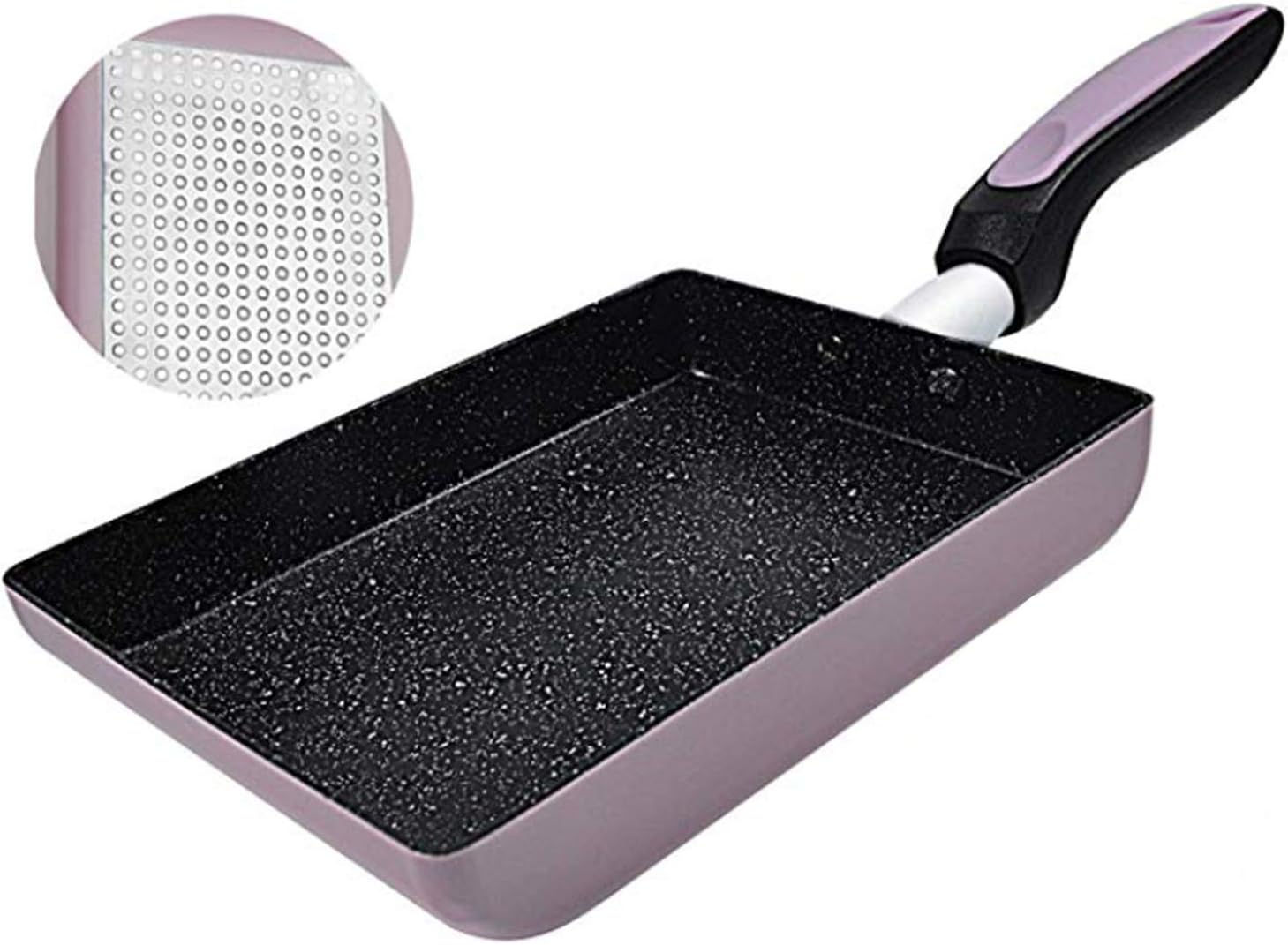 Tamagoyaki Japanese Omelette Pan/Egg Pan - Non-stick Coating - Rectangle Frying Pan Mini Frying Pan (Pink)