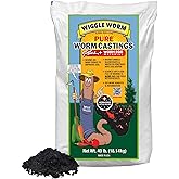 Wiggle Worm 100% Pure Worm Castings Plus Worm Egg Material, 40lbs – Fertilizer and Soil Amendment for Indoor and Outdoor Gardening to Improve Soil Fertility and Aeration - 100% Organic and Odor Free