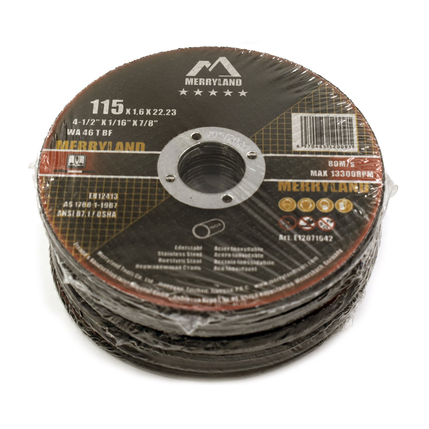 Merryland Cutting Disc 115 Metal for Angle Grinder 115 X 1.6 X 22.23 mm Cutting Wheel 25 Pieces - Image 3