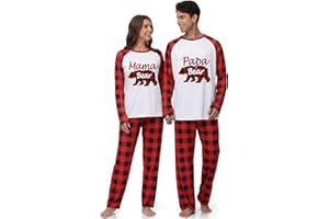 Liitrsh Family Christmas Pajamas Matching Sets Couples Christmas Pajamas Soft Warm Xmas Pjs Sleepwear for Adults Men Women