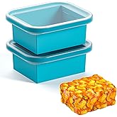 Bangp 2 Cup Silicone Freezer Trays with Lid,2 Pack,Thermally Insulated Containers for Food,Reusable,Soup Freezer Molds,Freeze and Store Soup, Broth, Sauce, Leftovers