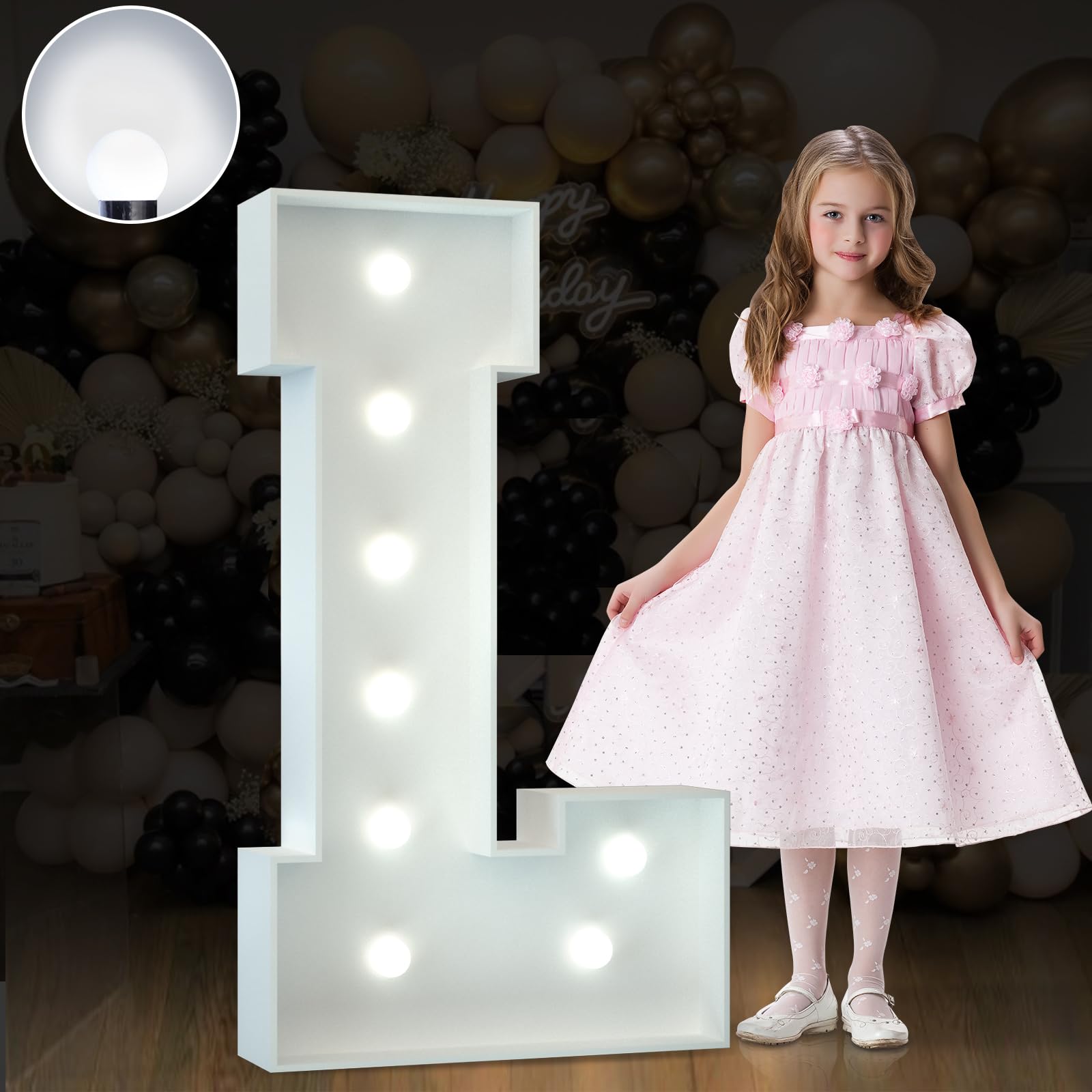Photo 1 of Marquee Letters 3 Feet Tall Large Light Up Letters Baby Shower Decorations Wedding Engagement Proposal White Party Decorations Marry Me Sign Big Cardboard Backdrop L